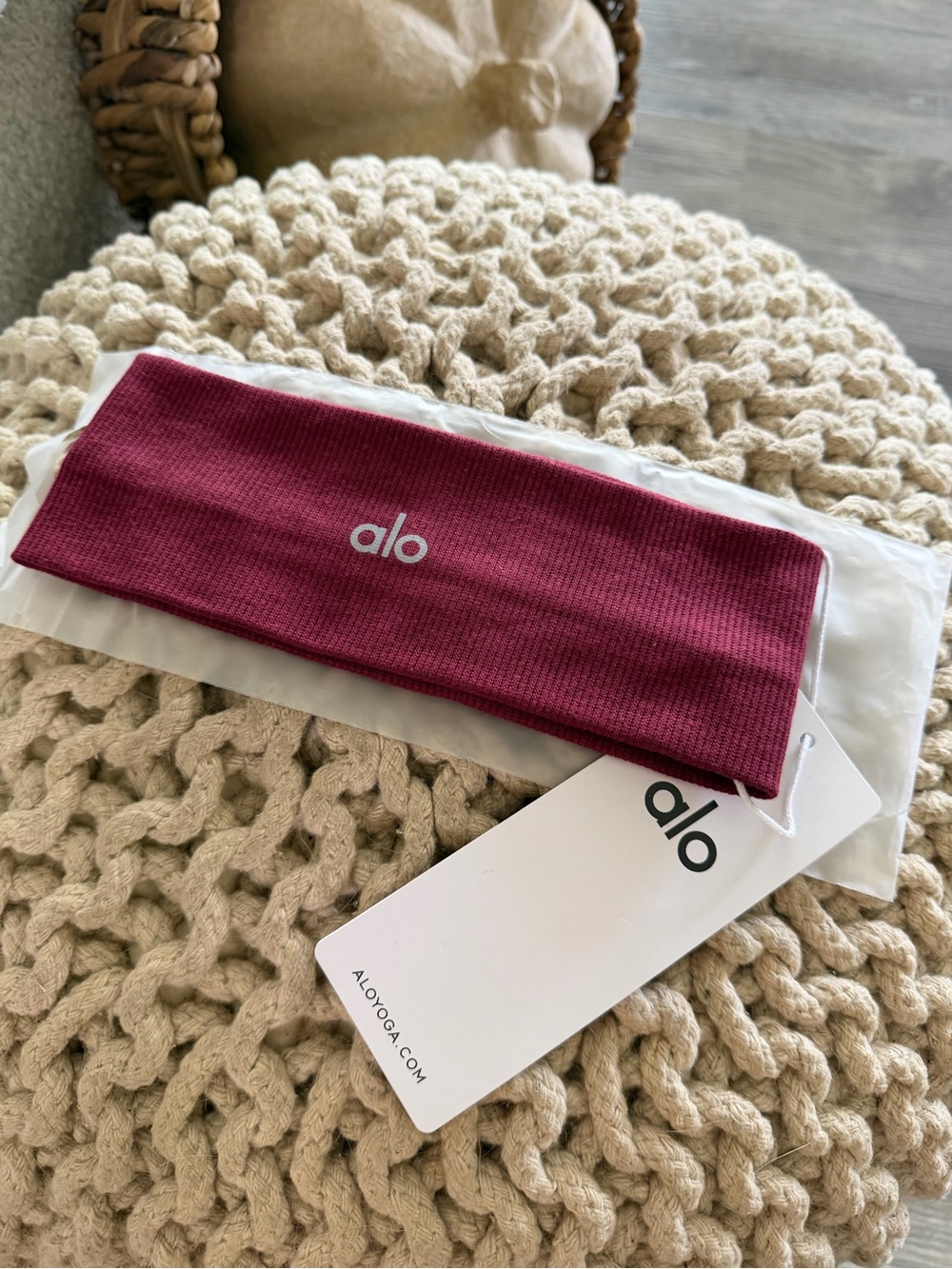Yoga Wine Stretch Headband with Logo